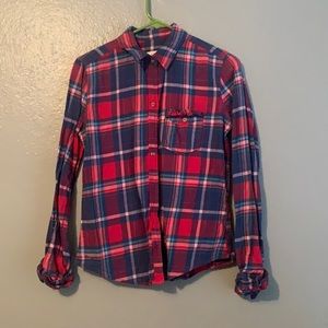 Blue and Red Plaid Shirt